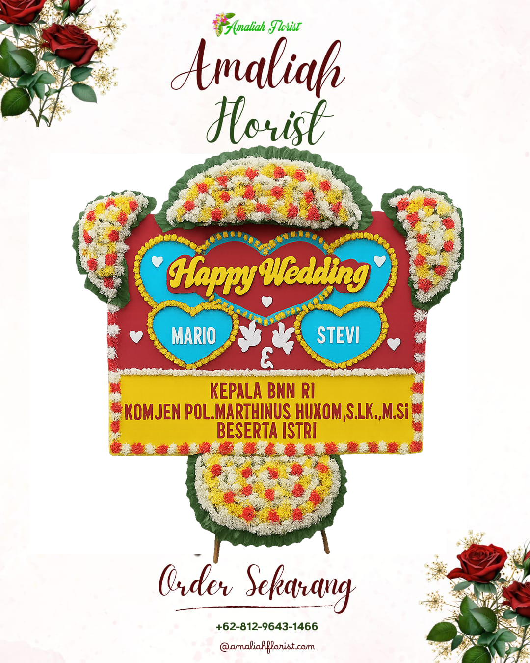 Papan Bunga Pernikahan Parengan